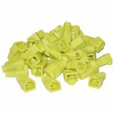 SWE-TECH 3C RJ45 Strain Relief Boots, Yellow, 50PK FWTSR-8P8C-YL